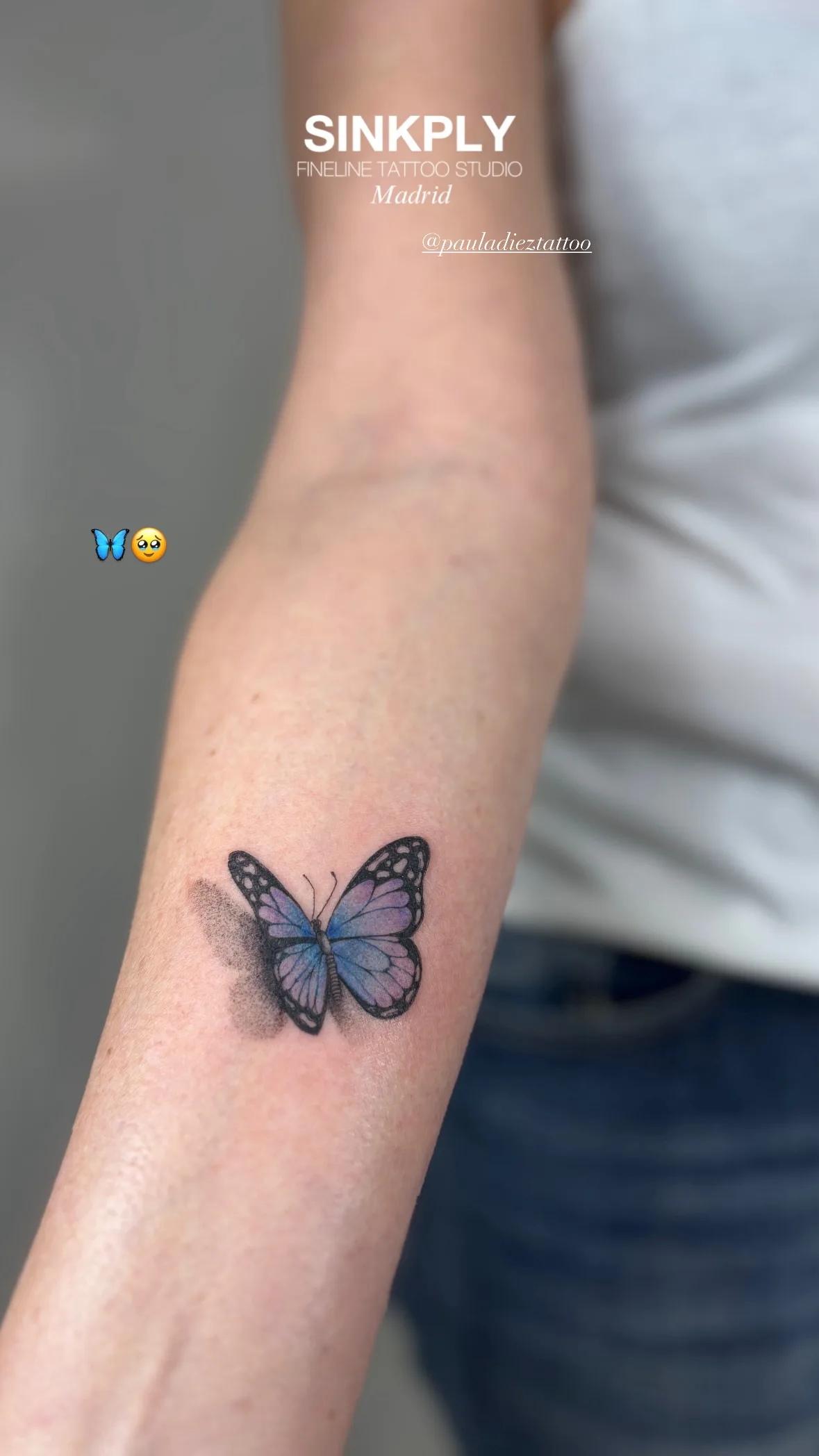 93) Mariposa monarca en técnica "vivid color"