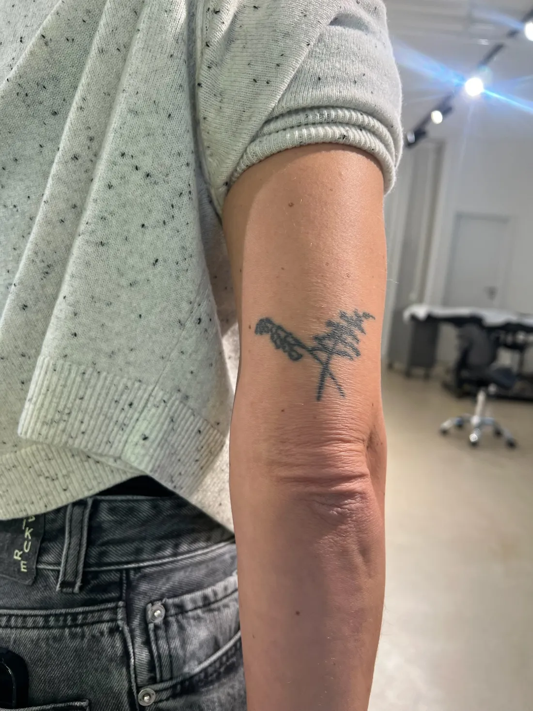 Cover-up de tatuaje en Madrid — antes