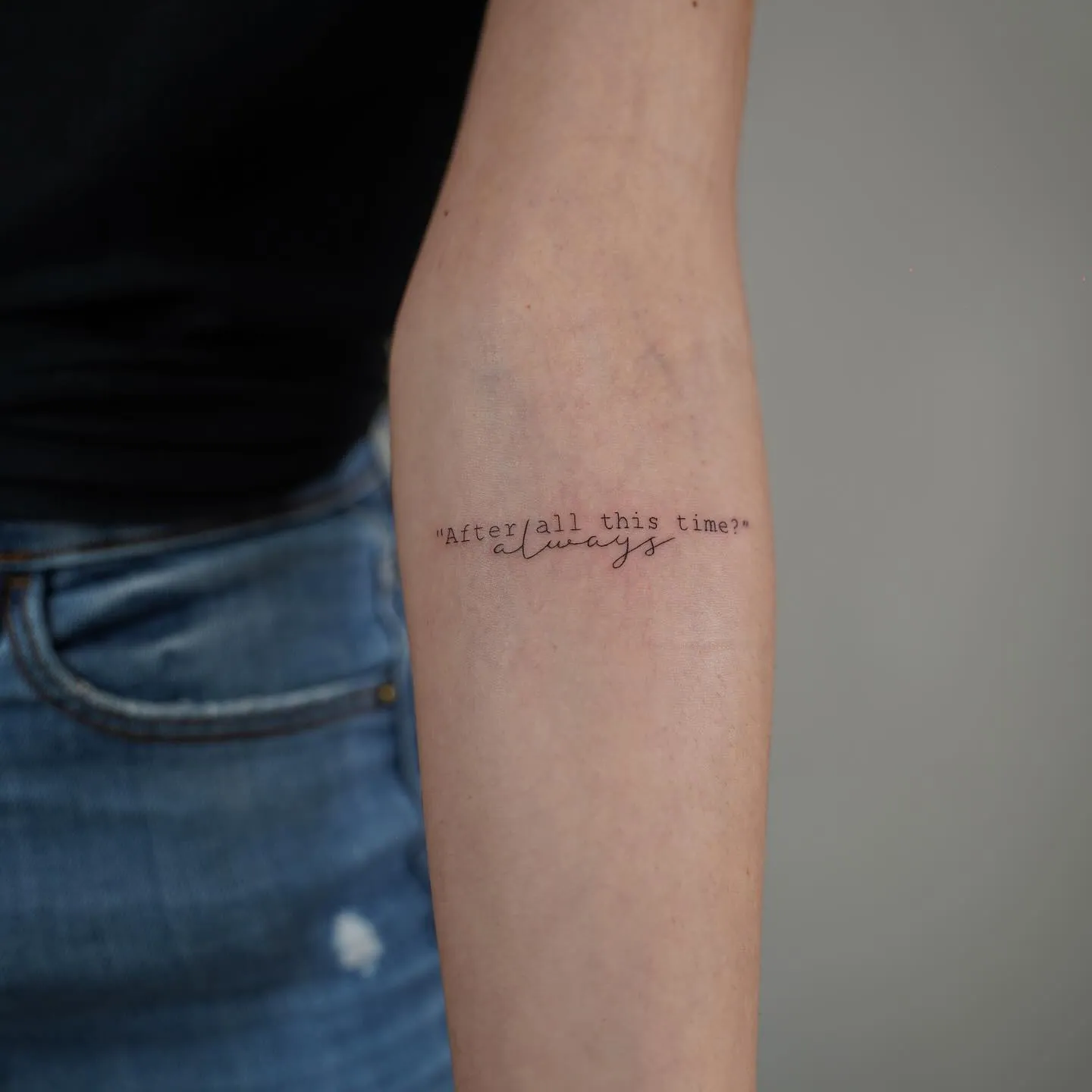 Fine line lettering tattoo Madrid · Sinkply · inspiration 8