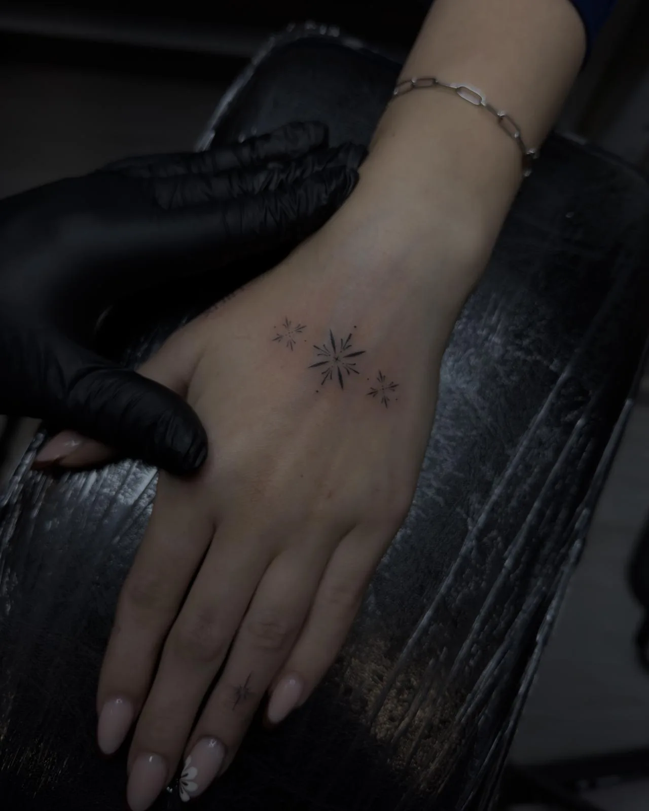 Ornamental tattoo with fine lines and symmetric pattern Madrid
